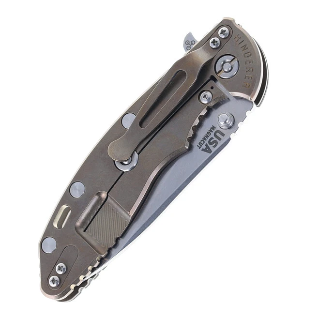 Hinderer XM-18 Skinny Slicer Folding Knife Black G10 Handle Magnacut Stonewashed Bronze Titanium - Image 4