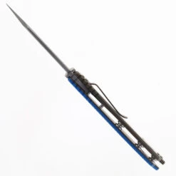 Hinderer XM-24 Skinny Wharncliffe Folding Knife Blue G10 Battle Bronze Finish Titanium S45VN Blade 11 Hinderer XM-24 Skinny Wharncliffe Folding Knife Blue G10 Battle Bronze Finish Titanium S45VN Blade -White Mountain Knives HINDERER SKINNY WHARNCLIFFE BATTLE BRONZE BLUE G10 03 22758.1753898814