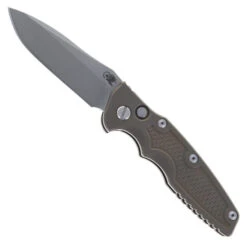 Hinderer Eklipse 3.5" Automatic Spearpoint Folding Knife Battle Bronze Handle Working Finish Blade