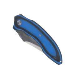 Harm Edged Tools Battlecraft Folding Knife Black/Blue G10 Handle Elmax Clip Point Plain Edge -White Mountain Knives Harm HE BC BK BL03 48786.1733425997