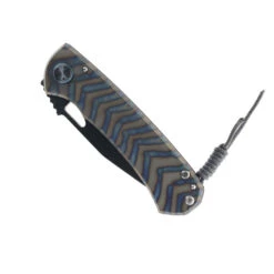 Harm Edged Tools Resistor Framelock Folding Knife Flame Titanium Handle M390 Recurve Plain Edge -White Mountain Knives Harm HE RE FLAME04 07551.1733343663