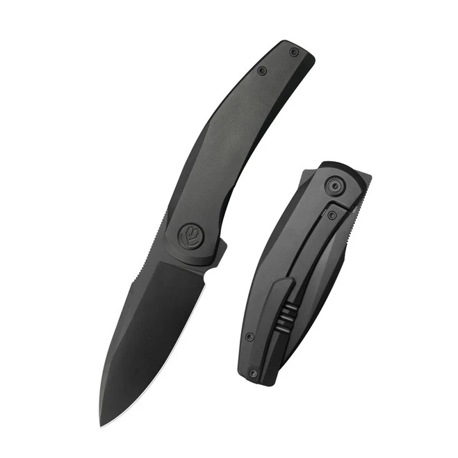 KB Taurus Folding Knife DLC Titanium Handle M390 Drop Point Plain Edge DLC Finish KB418C 1 KB Taurus Folding Knife DLC Titanium Handle M390 Drop Point Plain Edge DLC Finish KB418C