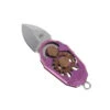 Ketuo Beetle Mini Folding Knife Crystalized Pink Titanium Handle M390 Plain Edge