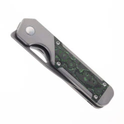 Kizer Mini Militaw Folding Knife Titanium & Jungle Wear FatCarbon Handle S45VN Plain Edge Ki3634SA2 -White Mountain Knives KIZER MINI MILITAW KI3634SA2 01 42039.1726511199