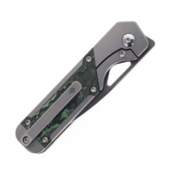 Kizer Mini Militaw Folding Knife Titanium & Jungle Wear FatCarbon Handle S45VN Plain Edge Ki3634SA2 -White Mountain Knives KIZER MINI MILITAW KI3634SA2 03 91577.1726511199