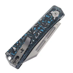 Kunwu Geezer Folding Knife Blue Resin Carbon Fiber Handle Elmax Plain Edge Satin Finish J708A-2 9 Kunwu Geezer Folding Knife Blue Resin Carbon Fiber Handle Elmax Plain Edge Satin Finish J708A-2 -White Mountain Knives KUNWU GEEZER J708A 2 03 76775.1717775316