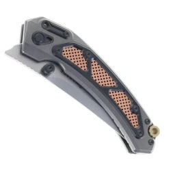 Maxace Blacklight 01 Folding Knife Titanium/Brass/Copper Handle M390 Plain Edge OM02-1-A -White Mountain Knives MAXACE BLACKLIGHT 01 0M02 1 A 01 14024.1747751666