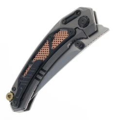 Maxace Blacklight 01 Folding Knife Titanium/Brass/Copper Handle M390 Plain Edge OM02-1-A -White Mountain Knives MAXACE BLACKLIGHT 01 0M02 1 A 03 18165.1747751666