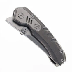 Maxace Blacklight-02 Folding Knife Beadblast Titanium Handle M390 Blade OM03-1-B -White Mountain Knives MAXACE BLACKLIGHT 02 OM03 1 B 01 74336.1751393496