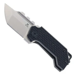 Midgards Messer Thunrar Nano Folding Knife Black G10 Handle 14C28N Tanto Plain Edge