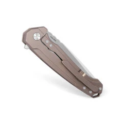 MK Knives & Tools Ingeni Folding Knife Bronze Titanium Handle S90V Drop Point Plain Edge Satin Finish -White Mountain Knives MK Knives Tools Ingeni Vanguard MK 01F.FP002 04 25617.1736773046