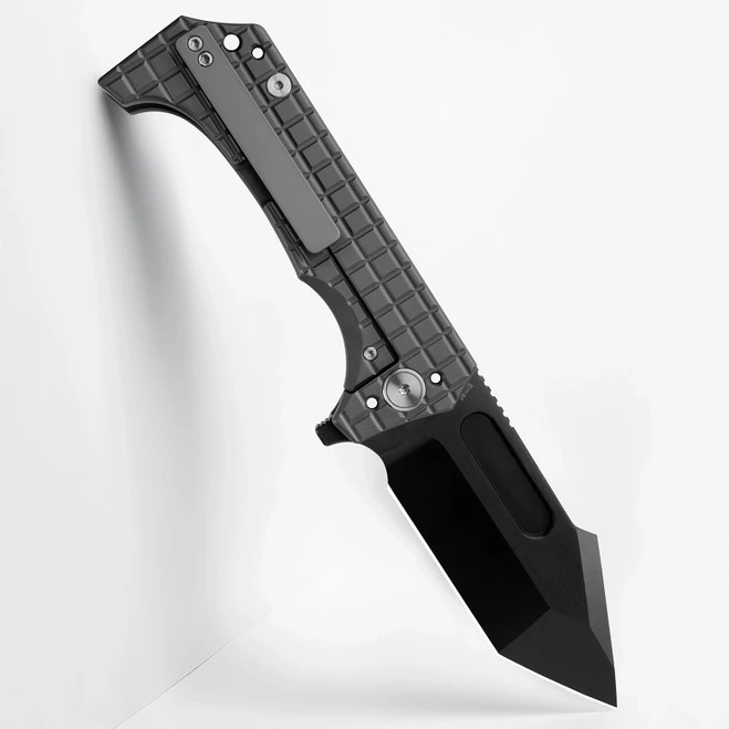 Miguron Omega Folding Knife Dark Grey PVD Titanium Handle Elmax Drop Point Plain Edge MGR628LBK 1 Miguron Omega Folding Knife Dark Grey PVD Titanium Handle Elmax Drop Point Plain Edge MGR628LBK