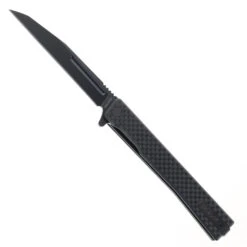Ocaso Solstice Carbon Fiber Black Wharncliffe Blade CPM S35VN Steel Folding Knife 8WFB