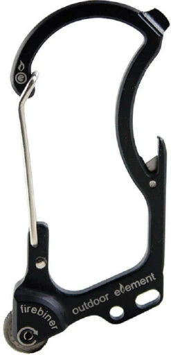 Outdoor Element Firebiner EDC Carabiner Black Ti Coated Stainless ODEF1BK