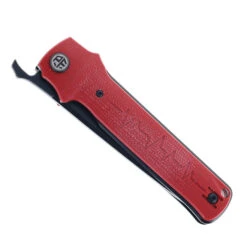 Petrified Fish Folding Knife Red G10 Handle K110 Plain Edge Black Stonewash Finish PFB04RMDW -White Mountain Knives PETRIFIED FISH PF b05RMDW D2 01 42100.1741804133