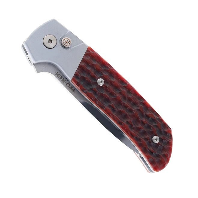 Pro-Tech 2025 ATCF Custom 003 Automatic Folding Knife Bone Inlay Handle 154CM Plain Edge 3 Pro-Tech 2025 ATCF Custom 003 Automatic Folding Knife Bone Inlay Handle 154CM Plain Edge - Image 3