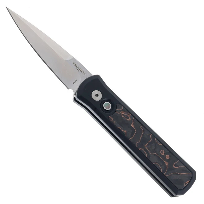 Pro-Tech Godson Automatic Knife Black /Copper Aluminum Carbon Fiber Handle 20CV Spear Point Plain Edge 7210 Livewire 20CV 1 Pro-Tech Godson Automatic Knife Black /Copper Aluminum Carbon Fiber Handle 20CV Spear Point Plain Edge 7210 Livewire 20CV