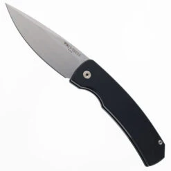 Pro-Tech Magic 2 Whiskers Auto Knife Black Aluminum Handle 154CM Drop Point Plain Edge Stonewash Finish M2601