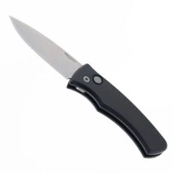 Pro-Tech Knives Duke 2 Automatic Knife Black Aluminum Handle Stonwash Magnacut Blade DUKE2101