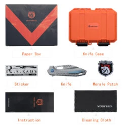 WMK Exclusive Vosteed RSKAOS Folding Knife Gray Titanium Handle W/ Blue Hardware Elmax Wharncliffe Blade -White Mountain Knives Packaging 13458.1699972963.1280.1280 28849.1702494743