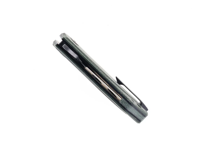 Petrified Fish Havrog Green Micarta Handle Thumb Stud Liner Lock Pocket Knife K110 Stonwashed Blade PF-P04 GRMW 5 Petrified Fish Havrog Green Micarta Handle Thumb Stud Liner Lock Pocket Knife K110 Stonwashed Blade PF-P04 GRMW - Image 5