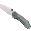Petrified Fish Havrog Green Micarta Handle Thumb Stud Liner Lock Pocket Knife K110 Stonwashed Blade PF-P04 GRMW