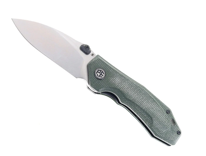 Petrified Fish Havrog Green Micarta Handle Thumb Stud Liner Lock Pocket Knife K110 Stonwashed Blade PF-P04 GRMW 1 Petrified Fish Havrog Green Micarta Handle Thumb Stud Liner Lock Pocket Knife K110 Stonwashed Blade PF-P04 GRMW