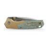 Vosteed Psyop Folding Knife Teal Norplex UltreX Micarta Handle S35VN Plain Edge Satin Finish A2221