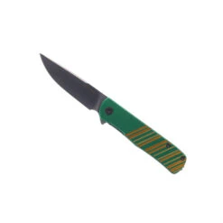 Real Steel Karly Folding Knife Green | Yellow Aluminum Handle Satin VG-10 Blade 6051