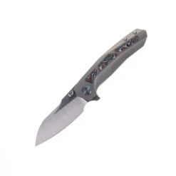 Remette Knives RT-Kestrel Knife Titanium Handle Multi-Color Carbon Fiber Inlay S35VN Blade RTPO-B