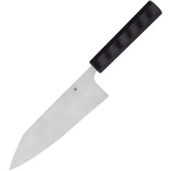 Spyderco Bunka Bocho Kitchen Knife Black G10 Handle CTS BD1N Satin Blade K18GP