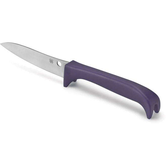 Spyderco Counter Critter Purple Handle Kitchen Knife Satin 7Cr17MoV Blade K21PPR 2 Spyderco Counter Critter Purple Handle Kitchen Knife Satin 7Cr17MoV Blade K21PPR - Image 2