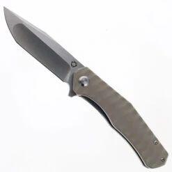 Sixleaf Folding Knife Grey G10 Handle 9Cr13MoV Plain Edge SL-35-Grey