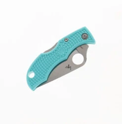 Spyderco Ladybug Folding Knife Teal FRN Handle S30V Clip Point Plain Edge LTLP3 -White Mountain Knives SPYDERCO LTLP3 04 87484.1689355787