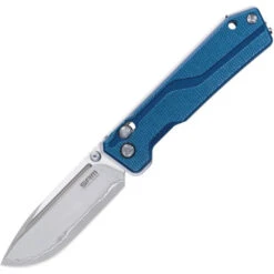 SRM Rubik Folding Knife Blue Canvas Micarta Handle 140Cr Plain Edge Bead Blast Finish SRM7228BME2 -White Mountain Knives SRM7228BME2 1 73236.1746119628