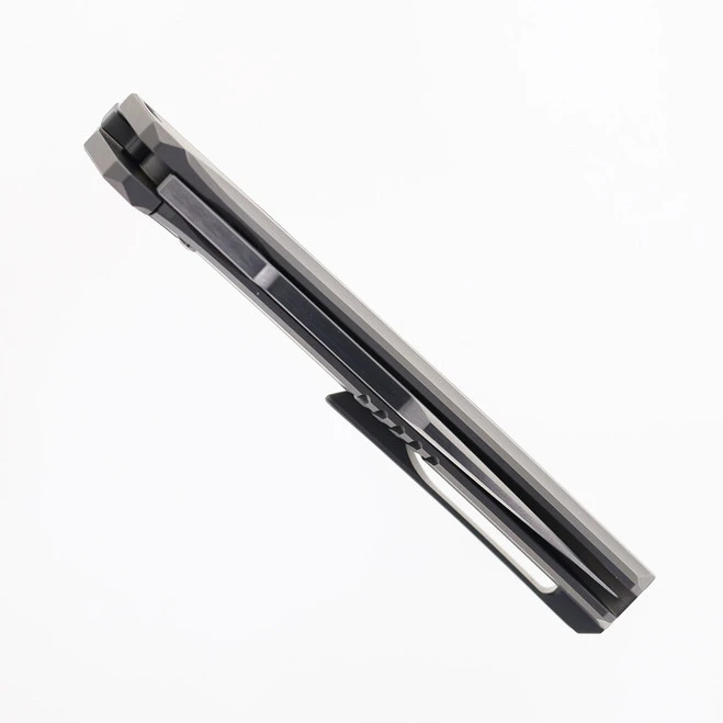 Steel Addiction Knives Large Krypton Kickstop Carbon Fiber Inlay Titanium Elmax Blade Folding Knife - Image 6