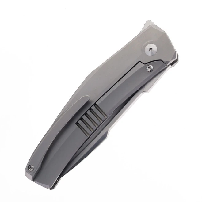 Steel Addiction Knives Large Krypton Kickstop Carbon Fiber Inlay Titanium Elmax Blade Folding Knife - Image 4