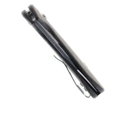 TwoSun Button Lock Folding Knife Black Linen Micarta Handle D2 Plain Edge TS399 -White Mountain Knives TS 399 05 13584.1676571145