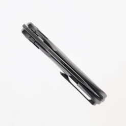 TwoSun Sidewinder Front Flipper Pocket Knife Gray Titanium & CF Handle D2 Blade TS341-D2-SND -White Mountain Knives TWOSUN 341 D2 02 87231.1708630799