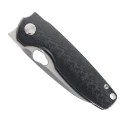 TwoSun Folding Knife Black Titanium/Carbon Fiber Handle M390 Plain Edge TS129-M390-SW -White Mountain Knives TWOSUN TS129 M390 STONEWASH 01 70548.1743187837