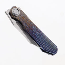 Two Sun Folding Knife Color Titanium Handle M390 Plain Edge Satin Finish TS195-Square-Color -White Mountain Knives TWOSUN TS195 COLOR SQUARE 01 73913.1701719511