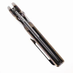 TwoSun Tepe Design Button Lock Folding Knife Color Titanium Handle M390 Plain Edge TS210-M3C -White Mountain Knives TWOSUN TS210 M390 COLOR 02 00665.1718654173