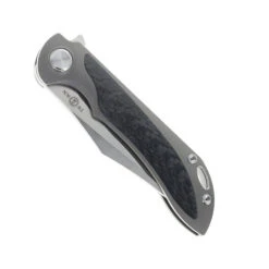 TwoSun Folding Knife Black Titanium Carbon Fiber Handle M390 Plain Edge TS224-M390 -White Mountain Knives TWOSUN TS224 01 20491.1697132856