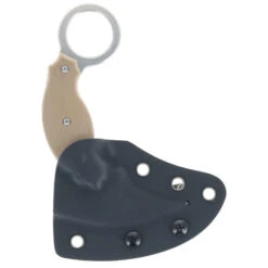 TwoSun Fixed Knife Brown Micarta Handle 14C28N Karambit Plain Edge Stonewash Finish TS477 -White Mountain Knives TWOSUN TS477 05 54867.1741962636