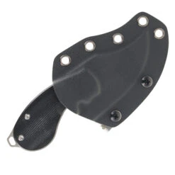 TwoSun Micro Mini Fixed Blade Knife Black Micarta Handle K110 Plain Edge TS520-K110 -White Mountain Knives TWOSUN TS520 K110 FIXED BLADE01 47445.1743690676