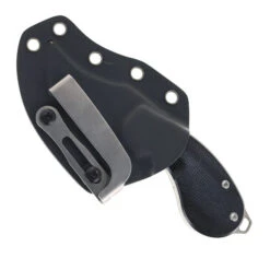 TwoSun Micro Mini Fixed Blade Knife Black Micarta Handle K110 Plain Edge TS520-K110 -White Mountain Knives TWOSUN TS520 K110 FIXED BLADE02 02457.1743690676