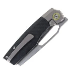 TwoSun Folding Knife Titanium/Carbon Fiber Handle 14C28N Plain Edge TS593 -White Mountain Knives TWOSUN TS593 CF 03 93389.1748958535