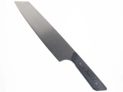 TwoSun Kitchen Chef Fixed Blade Knife Carbon Fiber Handle 14C28N Plain Edge TS902-14C28N-CF