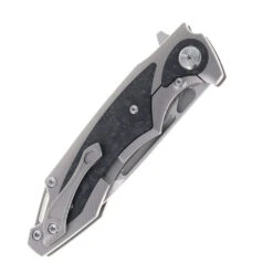 Two Sun Folding Knife Titanium/Carbon Fiber Handle M390 Plain Edge Satin Finish TS211-M390-CF -White Mountain Knives TWOSUN TS 211 M390 05 54394.1741107510
