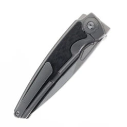 TwoSun Folding Knife Titanium/Black Carbon Fiber Handle 14C28N Plain Edge TS482-14C28N-CF -White Mountain Knives TWOSUN ts482 14c28n 04 98921.1743690030